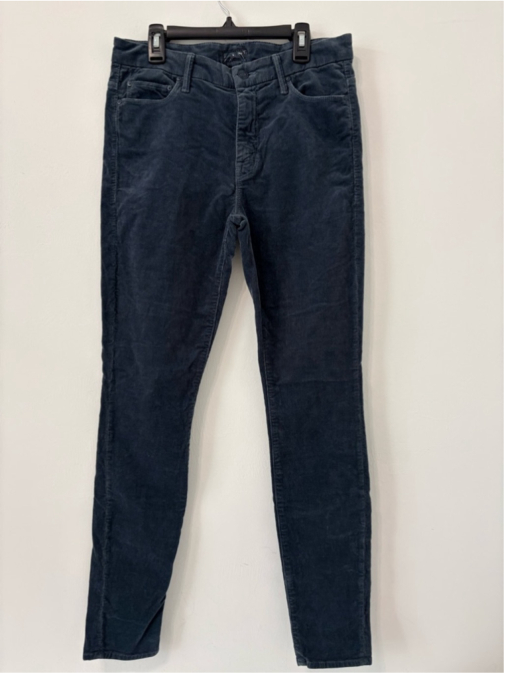 MOTHER High Waisted Looker Corduroy Pants Sz 29 (15”W) Hopscotch Indigo #327 EUC - Picture 3 of 13